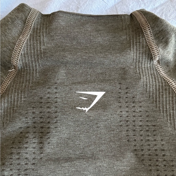 Gymshark Vital Seamless 2.0 Midi Zip Up Jacket - Base Green Marl - Picture 6 of 9